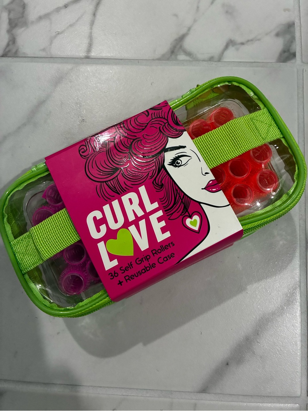 Self Grip Rollers Set with Reusable Case - Green